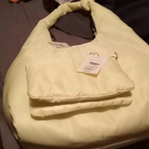 A large crossbody purse and wallet